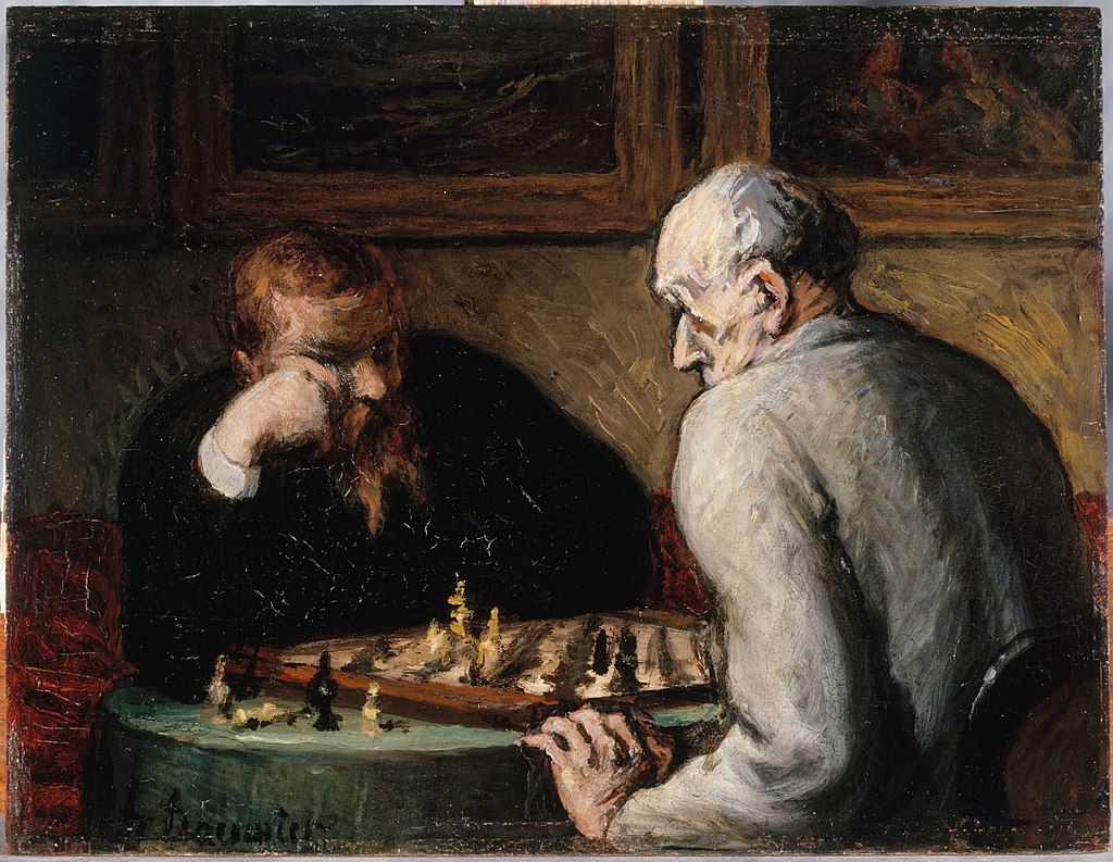 Realism in art_Honore_Daumier_Chess_players