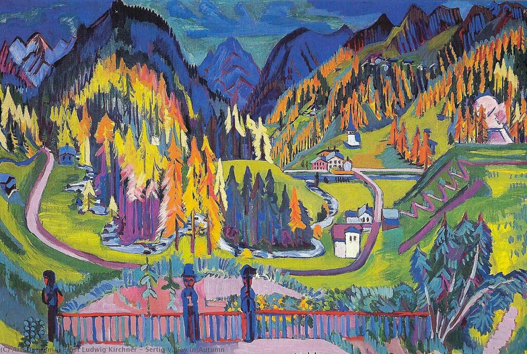 Ernst-ludwig-kirchner-sertig-valley-in-autumn
