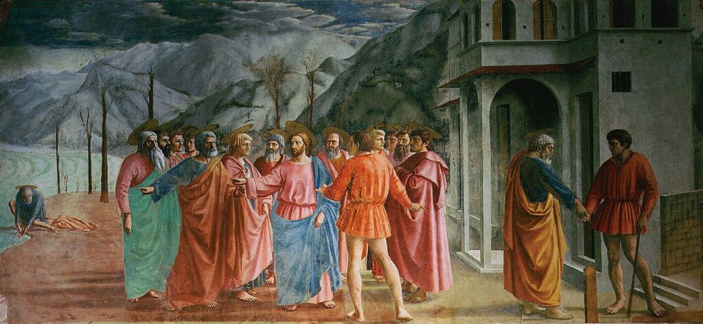 Early Renaissance Art__The Tribute Money by Masaccio_mueenakhtar.com